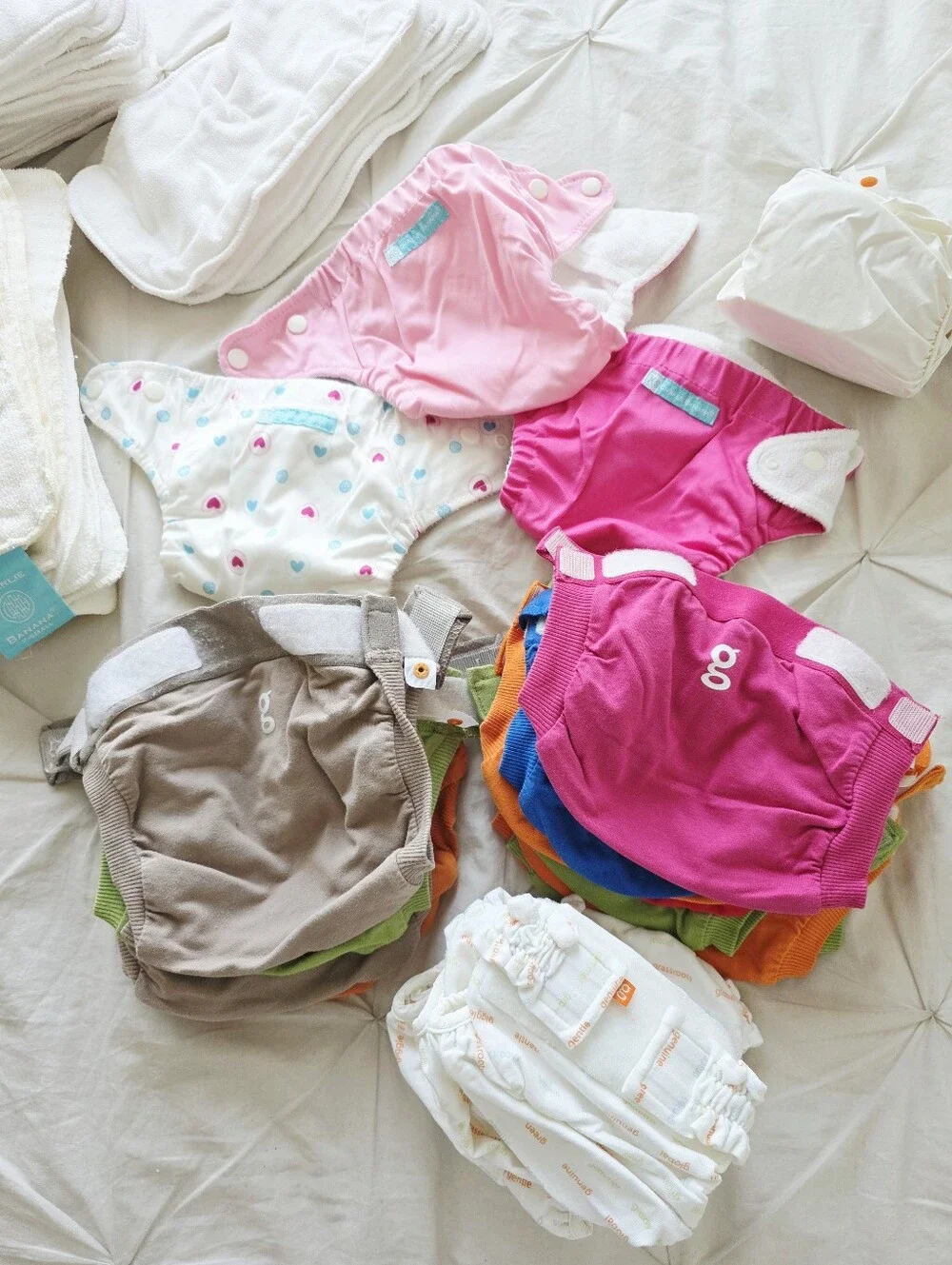 gDiapers & Charlie Banana Cloth Diaper Lot  Small XS M Inserts Covers Liners